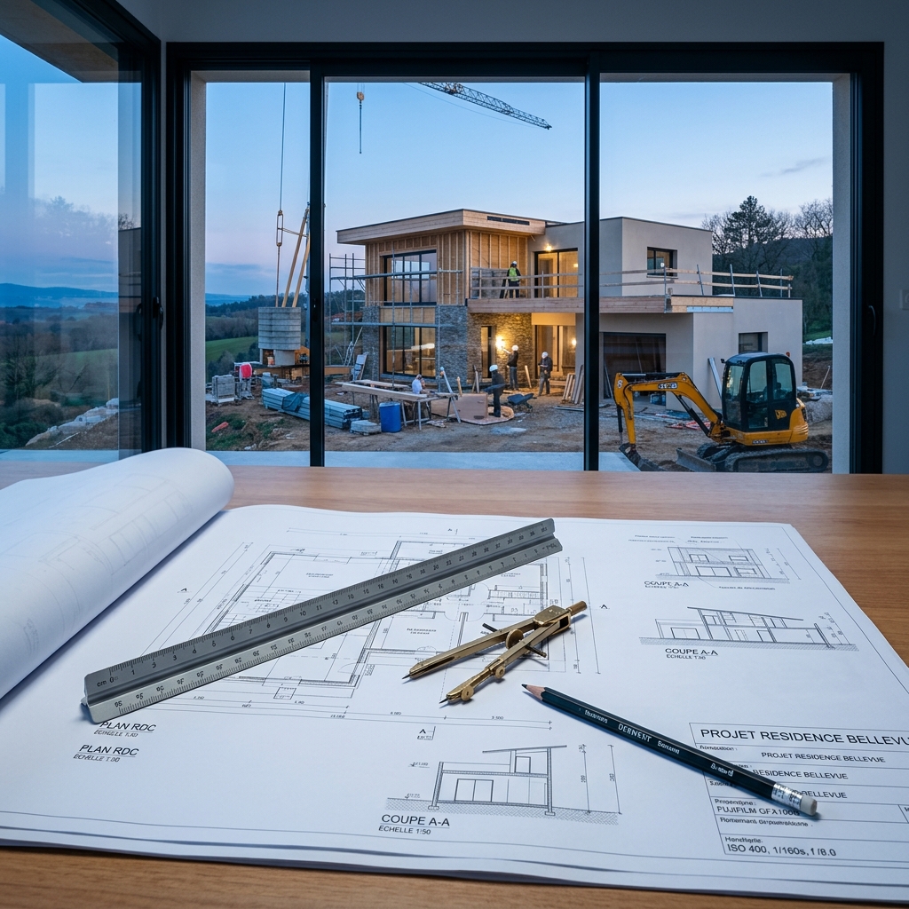 Maître d'œuvre - plans et chantier